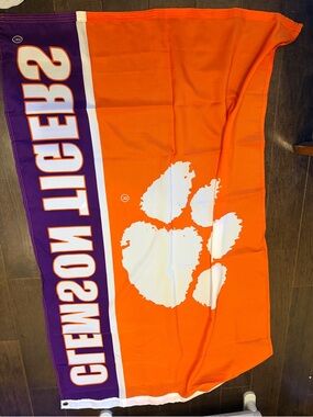 Clemson Tigers Orange Paw Flag
